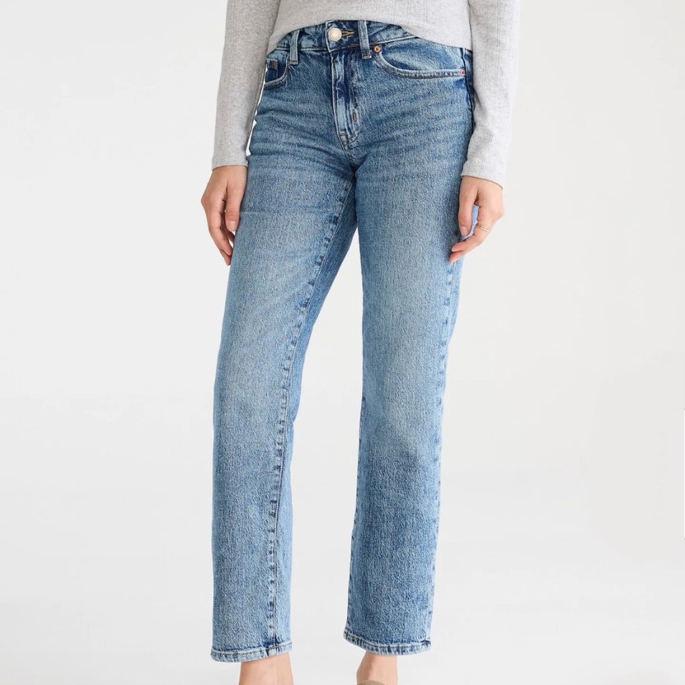 AÉROPOSTALE Mid Rise Ankle Straight Jeans